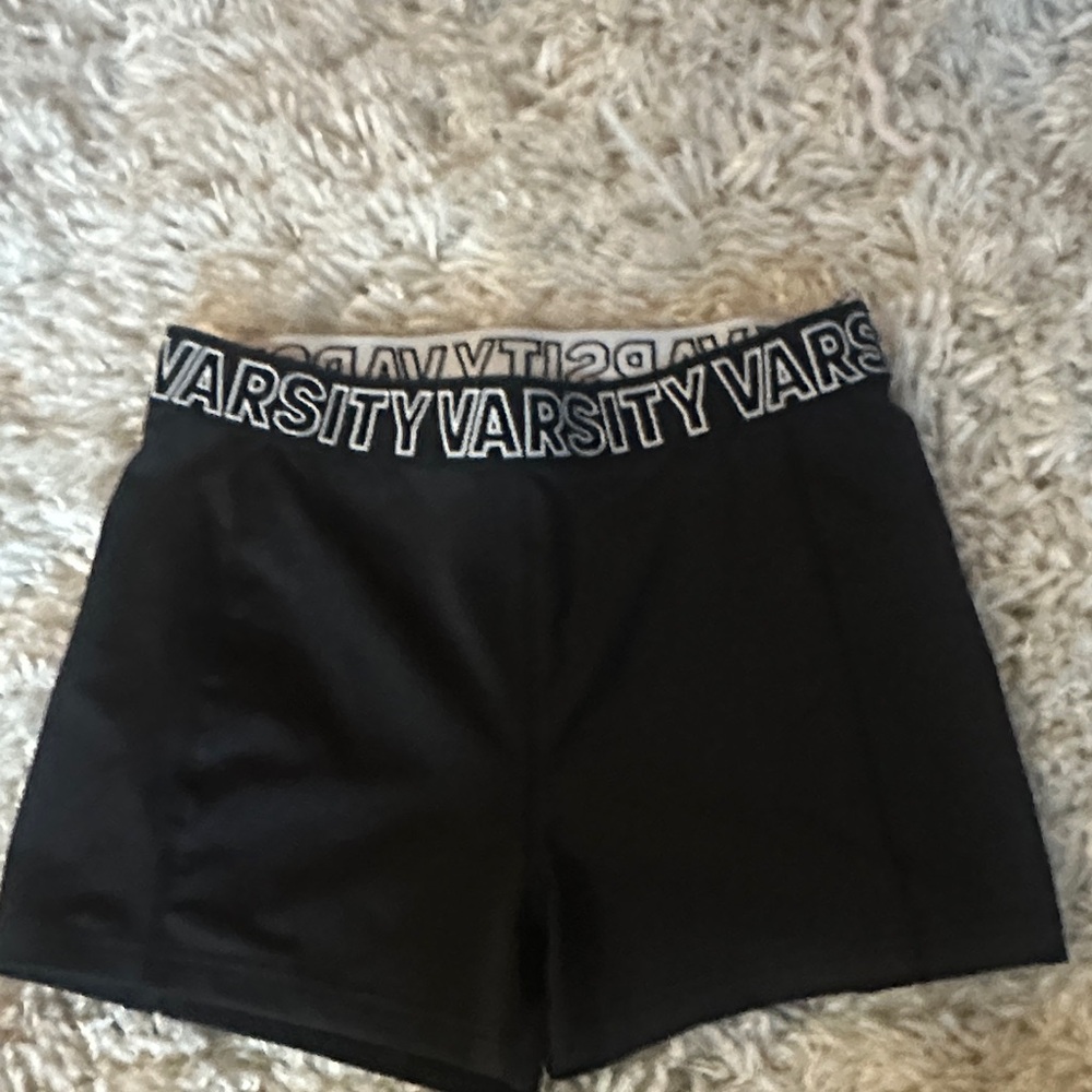 Varsity Black Athletic Shorts